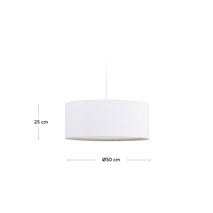 Kave Home - Lampenkap voor hanglamp Santana wit met witte diffuser Ø