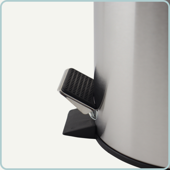 Nordix Pedaalemmer 3 liter Prullenbakje Badkamer Zilver RVS Toilet