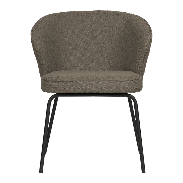 WOOOD Admit Eetkamerstoel - Bouclé Nougat