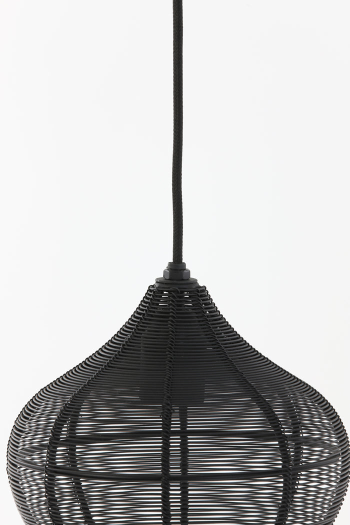 Light & Living Light&living Hanglamp Ø20x22 cm ALVARO mat zwart