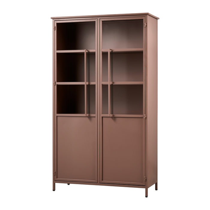 WOOOD Exhibit Vitrinekast - Metaal - Tan - 170x99x44