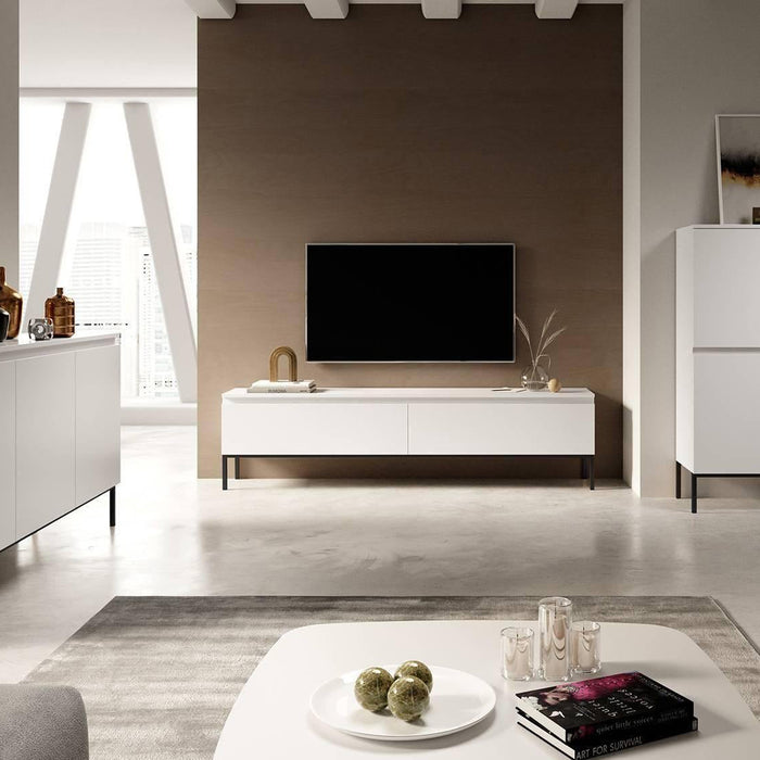 NADUVI Collection Kate Tv-Meubel - B 150 cm - Wit / Zwart