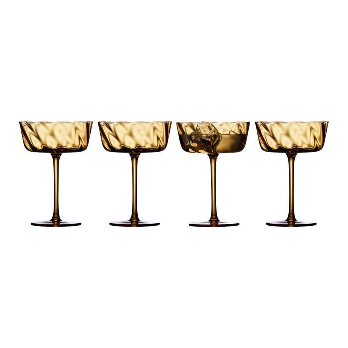 Lyngby Vienna Champagneglazen 4st. - Amber