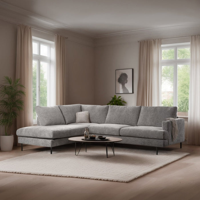 Vurna Marissa 3-zits hoekbank links stof - naturel