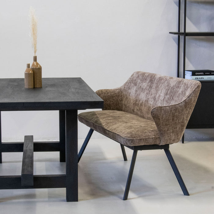 Giga Meubel - Eetkamerbank - Taupe Stof - 160x60x88cm - Taylor