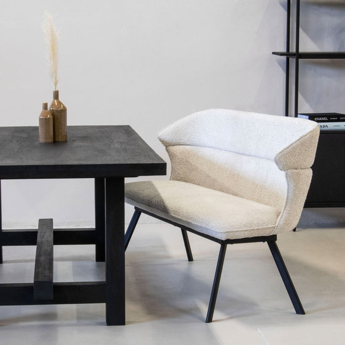 Giga Meubel - Eetkamerbank - Beige Stof - 160x60x88cm - Avery