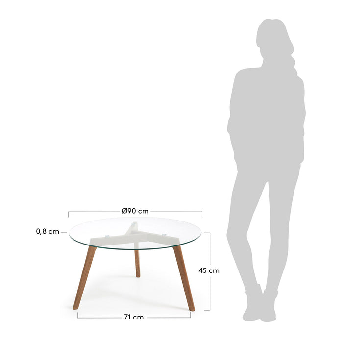 Kave Home - Kirb salontafel glas Ø 90 cm