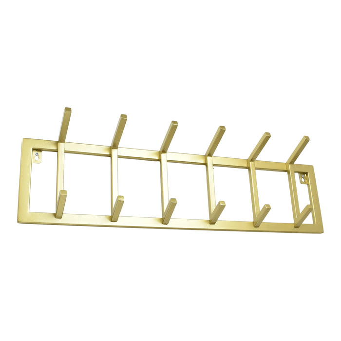 LOFT42 Kapstok Jaimy Single - Goud – 6 dubbele haken - 80x24x12