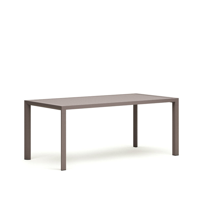 Kave Home - Culip buitentafel in aluminium met bruine afwerking 180 x