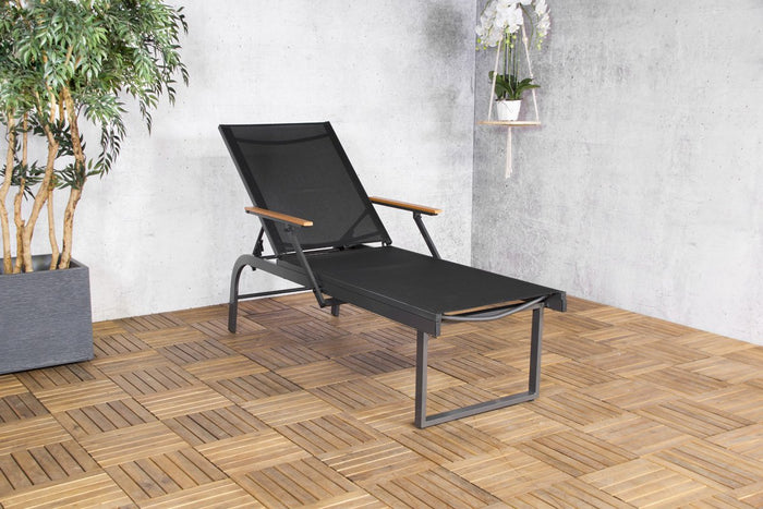 Sens-Line - Hawaii ligbed - verstelbaar - antraciet naturel - 195cm