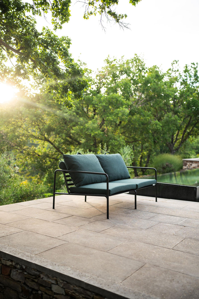 Houe Avon 2-zits loungebank frame wit stof Ash heritage