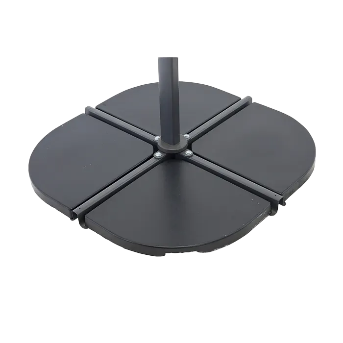 Nest outdoor Jeppe tegels zwart voor parasolvoet - set van 4