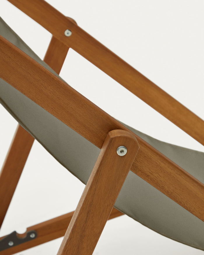 Kave Home - Adredna strandstoel groene massief acaciahout FSC 100%