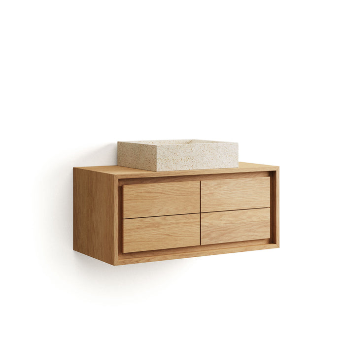 Kave Home - Badkamermeubel Kenta van massief teakhout met natuurlijke