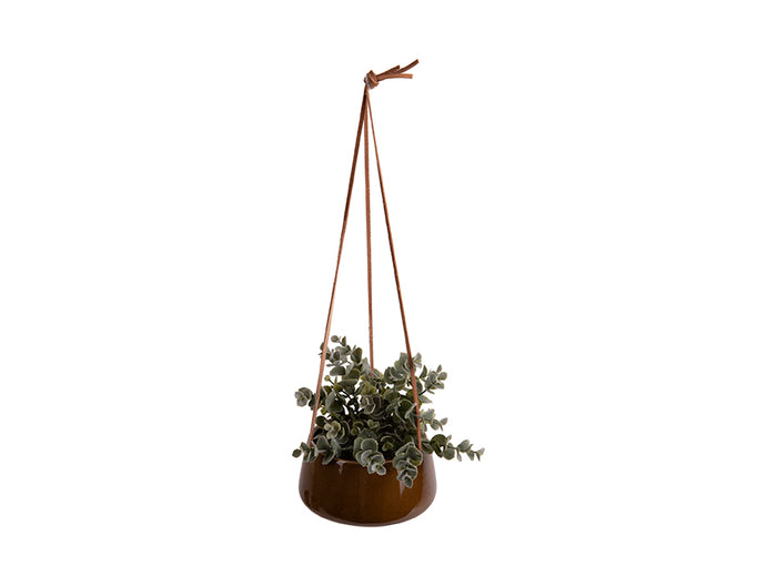present time - Bloempot Hangend Unique - Karamel Bruin - 16x8,4cm