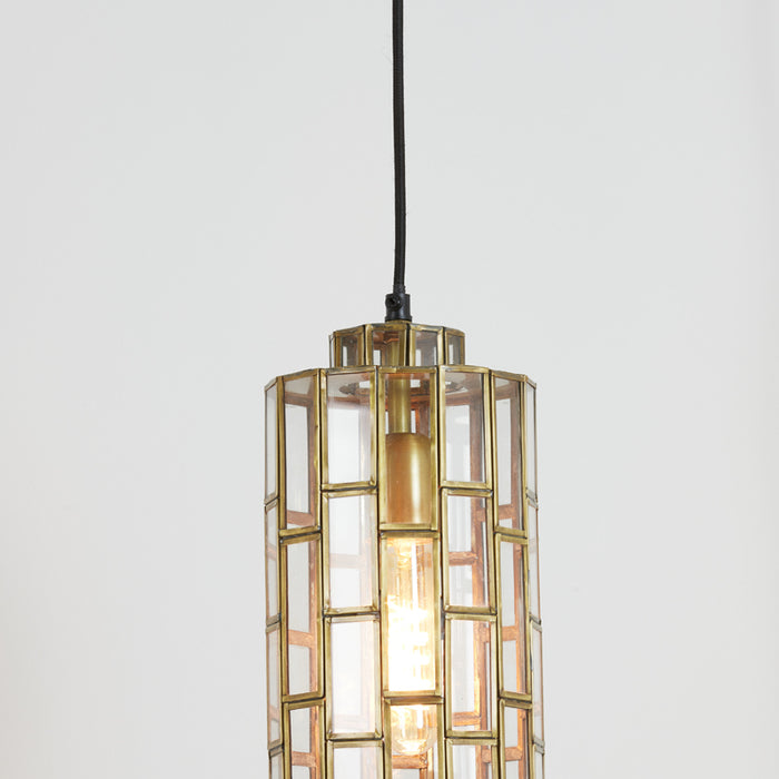 Light&living Hanglamp Ø15x31 cm SØSTRENE antiek brons+glas