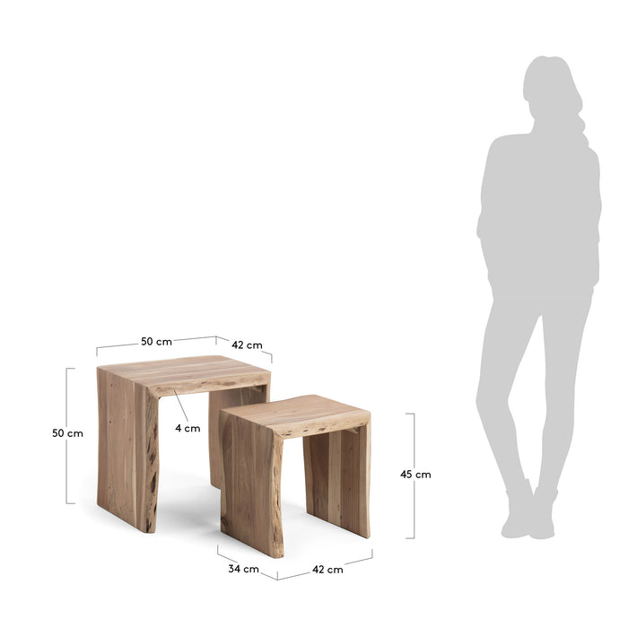 Kave Home Zuleika Bijzettafels - Set van 2