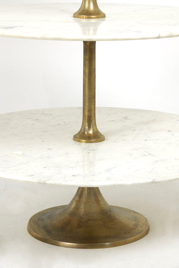 Light&living Etagere 5 laags Ø79x175 cm VERMENTINO marmer wit