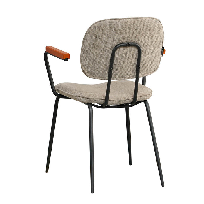 Bronx71 Scandinavische eetkamerstoel Oskar taupe gerecyclede stof -