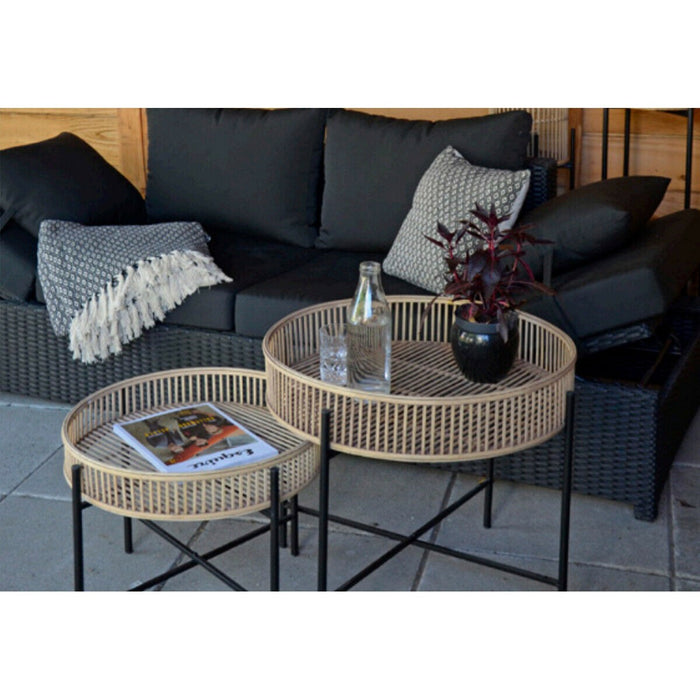 Lesli Living Bijzettafel Aiko Naturel - Set van twee