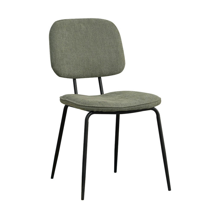 Bronx71 Scandinavische eetkamerstoel Ivar gerecyclede stof groen -