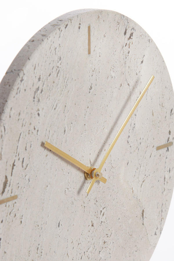 Light&living Klok op voet 25,5x10x42 cm JENAY crème marmer