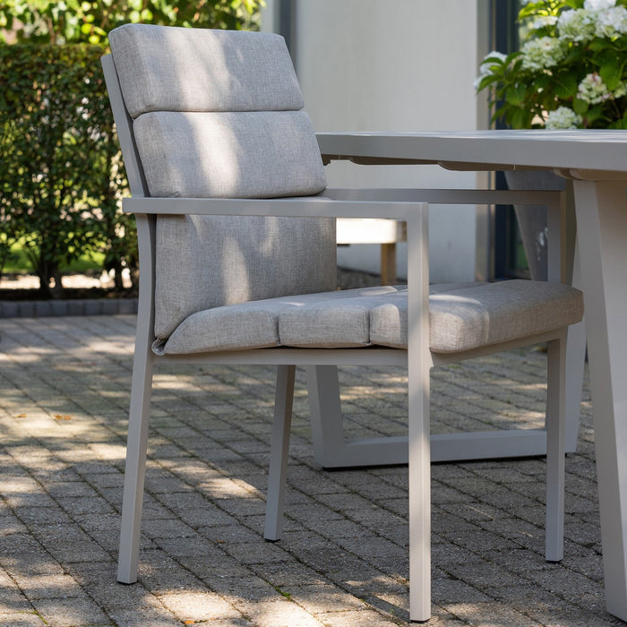 WOOOD Eetstoel North - Aluminium - Zand - 89x63x56