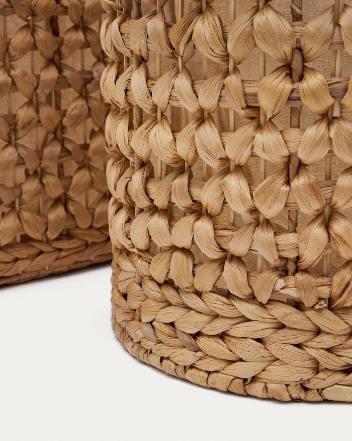 Kave Home - Set van 2 Tressa-wasmanden van natuurvezel 50 cm | 60 cm