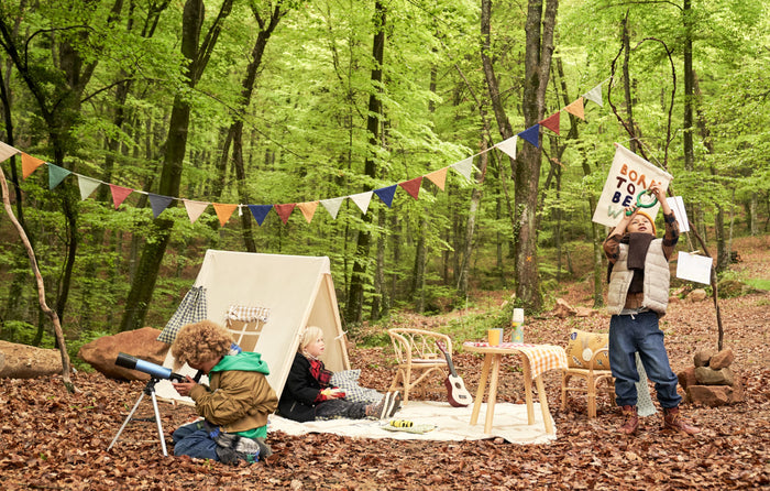 Kave Home - Veelkleurige Zelda-slinger van 100% katoenmet vlaggetjes