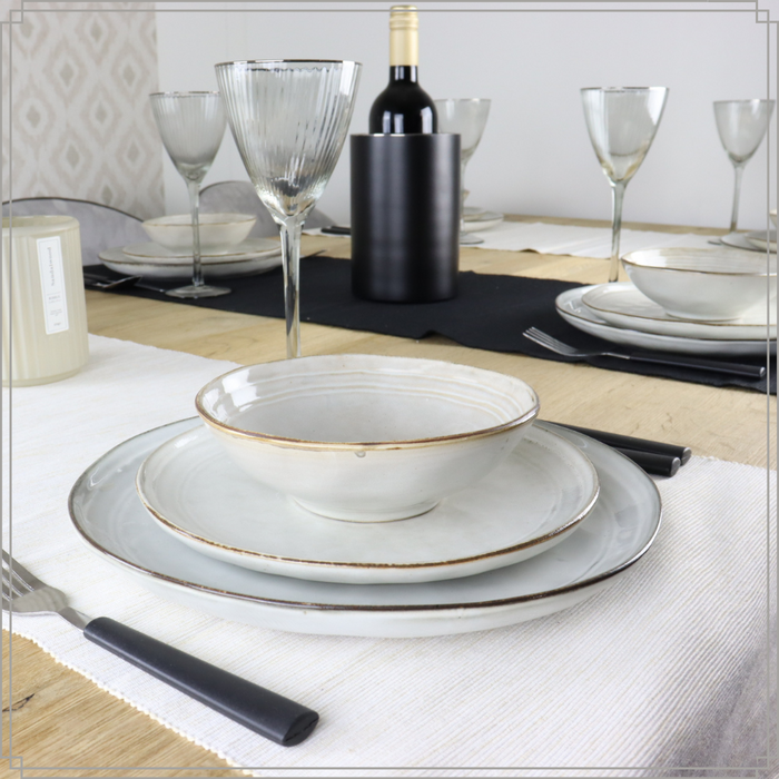 OTIX Ontbijtborden Bordenset 6 Persoons Beige Dessertborden 21cm Ke...