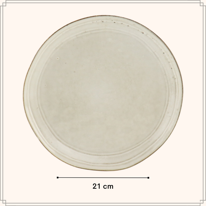 OTIX Ontbijtborden Bordenset 6 Persoons Beige Dessertborden 21cm Ke...