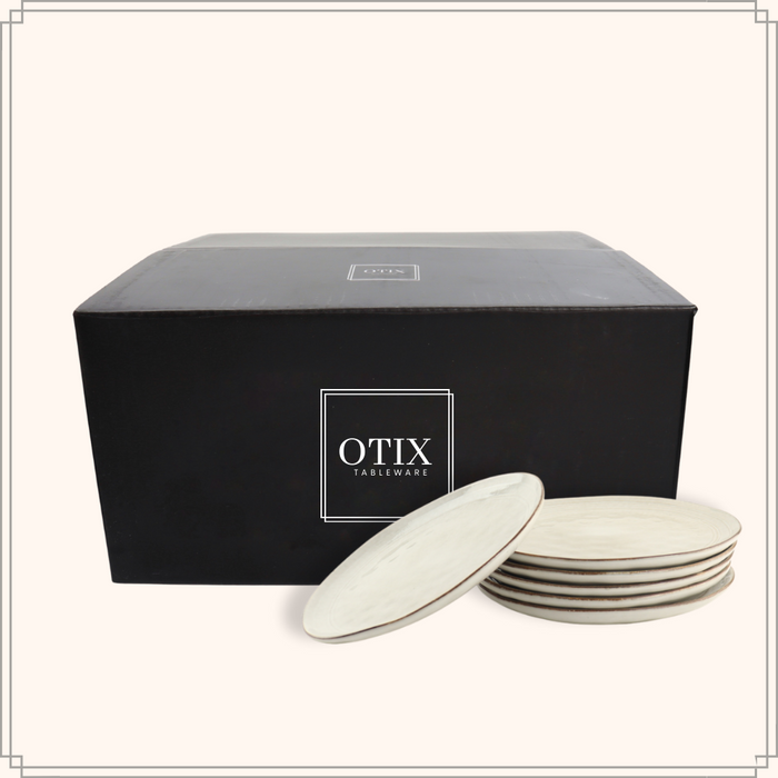 OTIX Ontbijtborden Bordenset 6 Persoons Beige Dessertborden 21cm Ke...