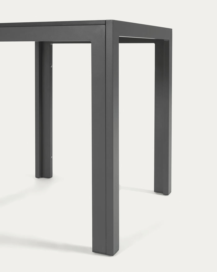 Kave Home - Sirley tuintafel van aluminium in zwart 70 x 70 cm