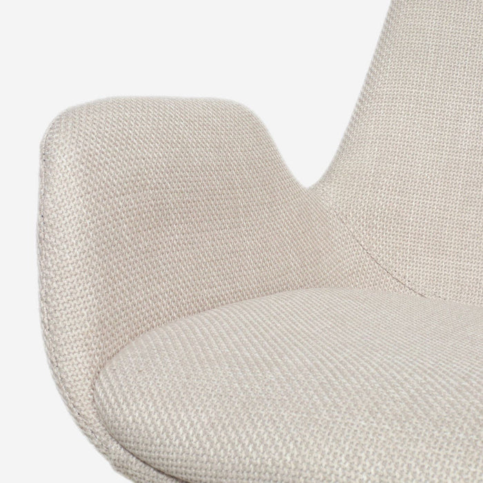 Nolon Nora-Eef Eetkamerstoel Beige - met Armleuning - Zwart