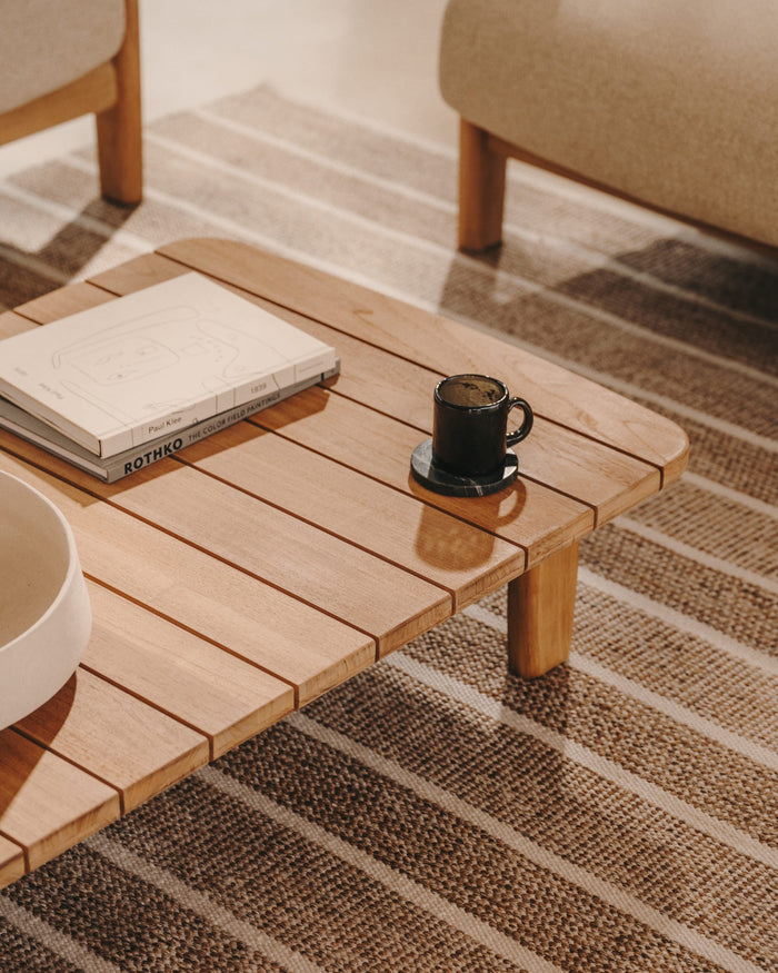 Kave Home - Koffietafel Tirant van FSC 100% massief teakhout 140 x 70