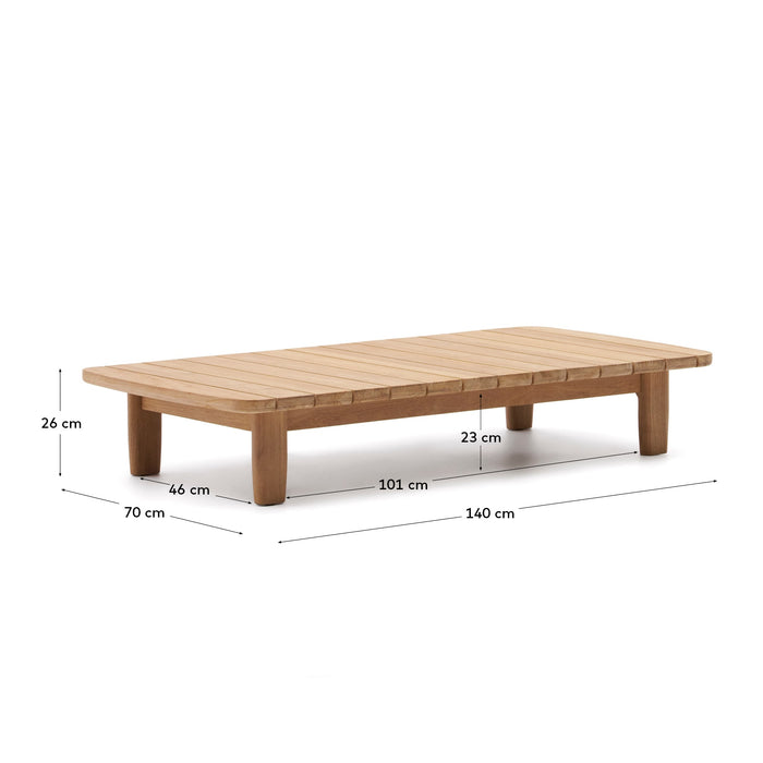 Kave Home - Koffietafel Tirant van FSC 100% massief teakhout 140 x 70
