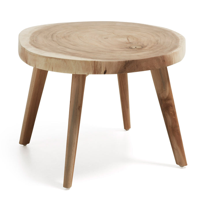 Kave Home - Wellcres massief regenboomhouten bijzettafeltje, Ø 65 cm