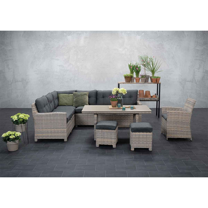 Garden Impressions Alaska lounge dining set links -vintage willow