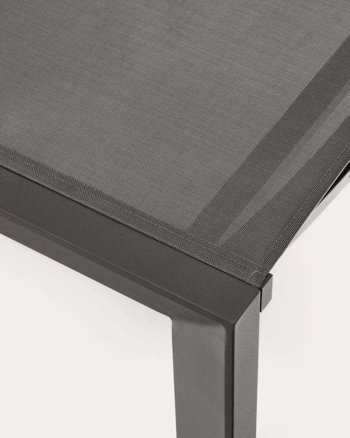 Kave Home - Canutells ligstoel van aluminium met donkergrijze