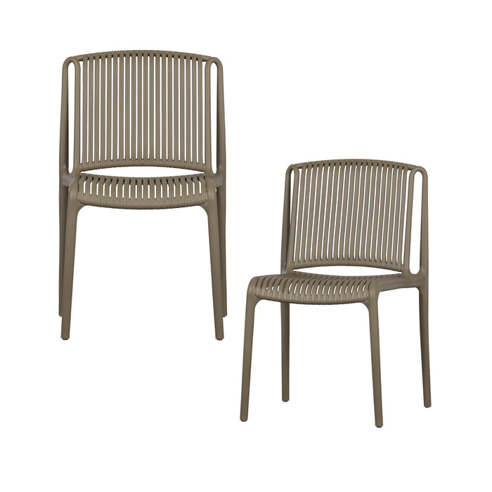 WOOOD Billie Eetkamerstoel - Kunststof - Jungle - Set van 2