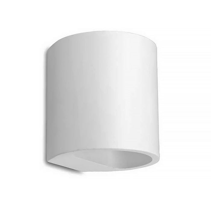 Artdelight Wandlamp Plaster Rond Wit 11cm Ø