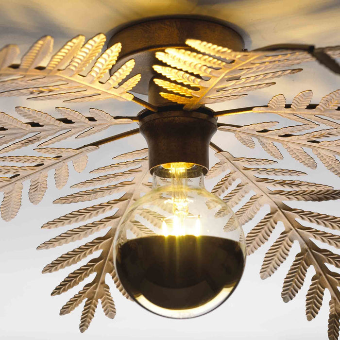 Ylumen Plafondlamp Palm 8 bladen Ø 65 cm goud bruin