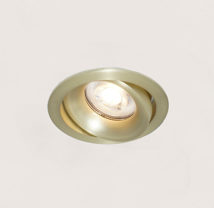 Artdelight Inbouwspot Rond Kantelbaar Mat Goud GU-10