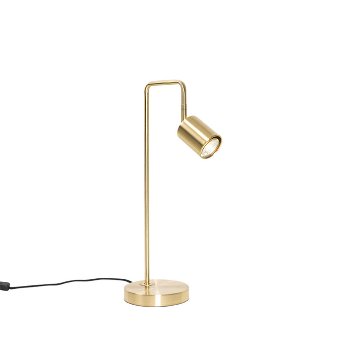 QAZQA Moderne tafellamp messing verstelbaar - Java