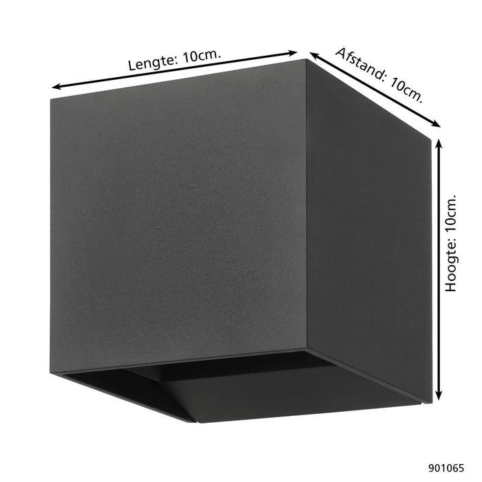 EGLO Calpino 3 Wandlamp - LED - 10 cm - Antraciet