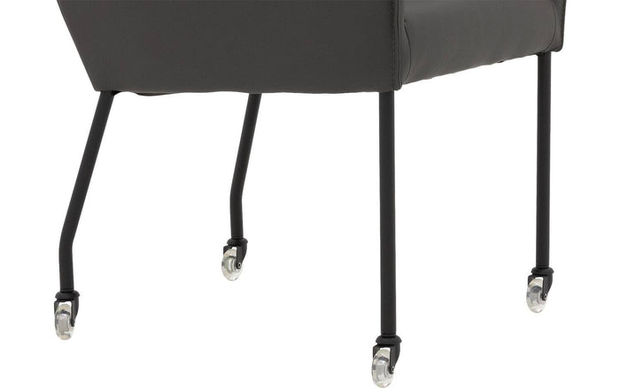 Goossens Eetkamerstoel Leogang - Leder met armleuning