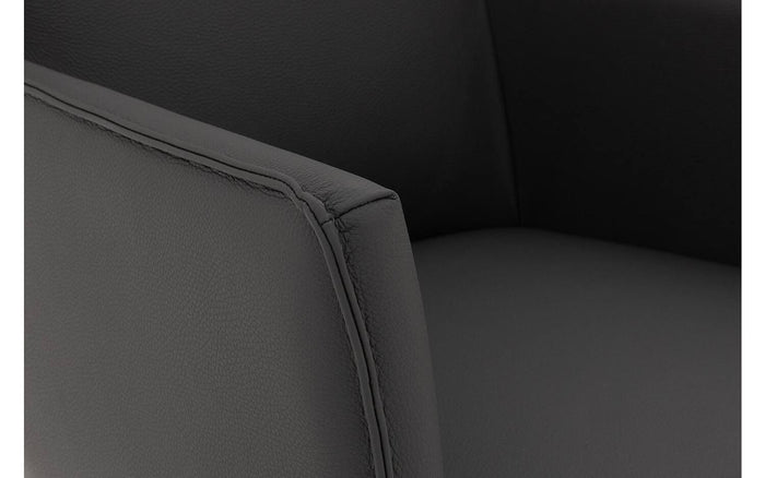 Goossens Eetkamerstoel Leogang - Leder met armleuning