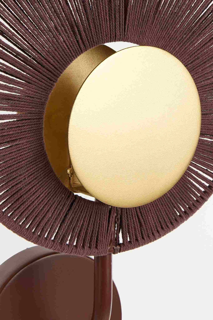 Mica Decorations Wandlamp Helge - 26x12x39 cm - Jute - Bruin