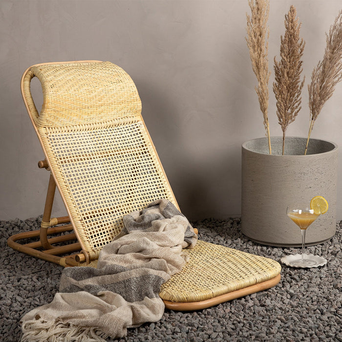 Nest outdoor Helena Rotan Ligbed Naturel - Verstelbare Rugleuning