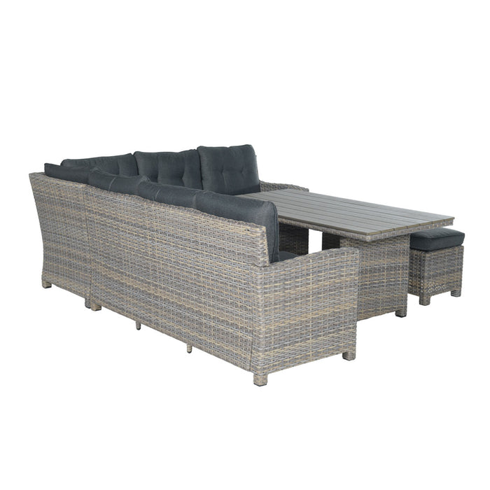 Seagull lounge-diningset - 5-delig -rechts-vintage willow-reflex black